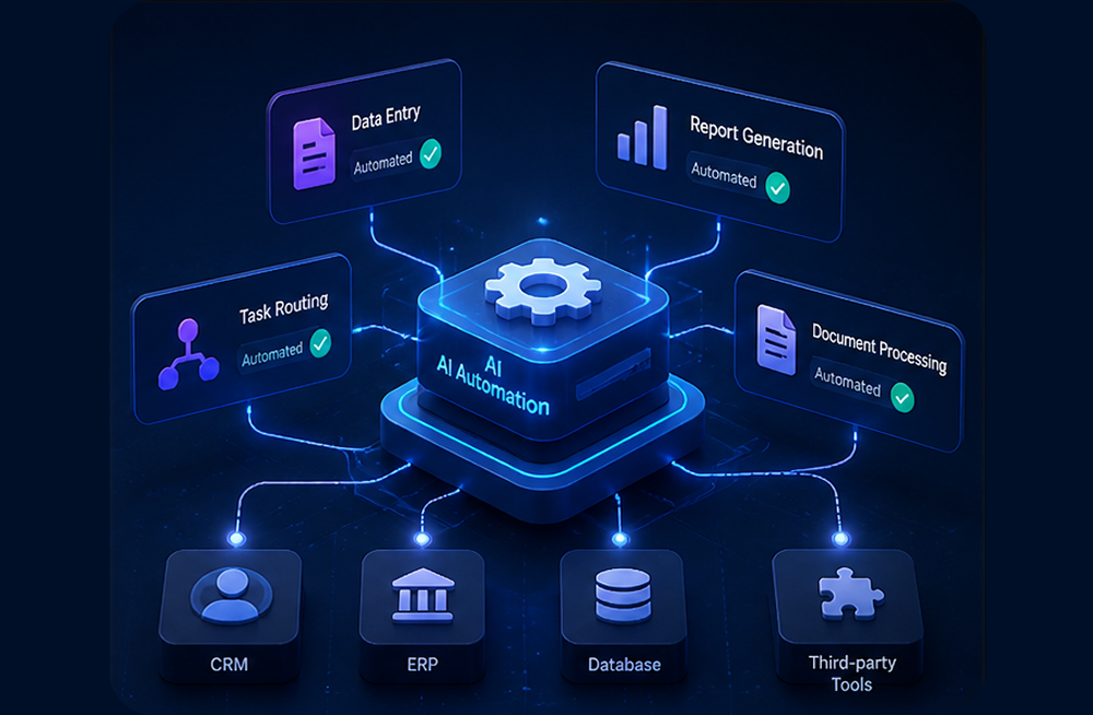 • Customer support automation • Lead qualification agents • AI document processing • AI voice assistants • Workflow orchestration